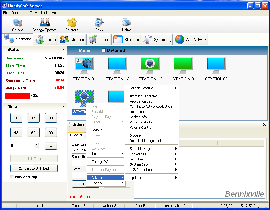 handycafe internet cafe software